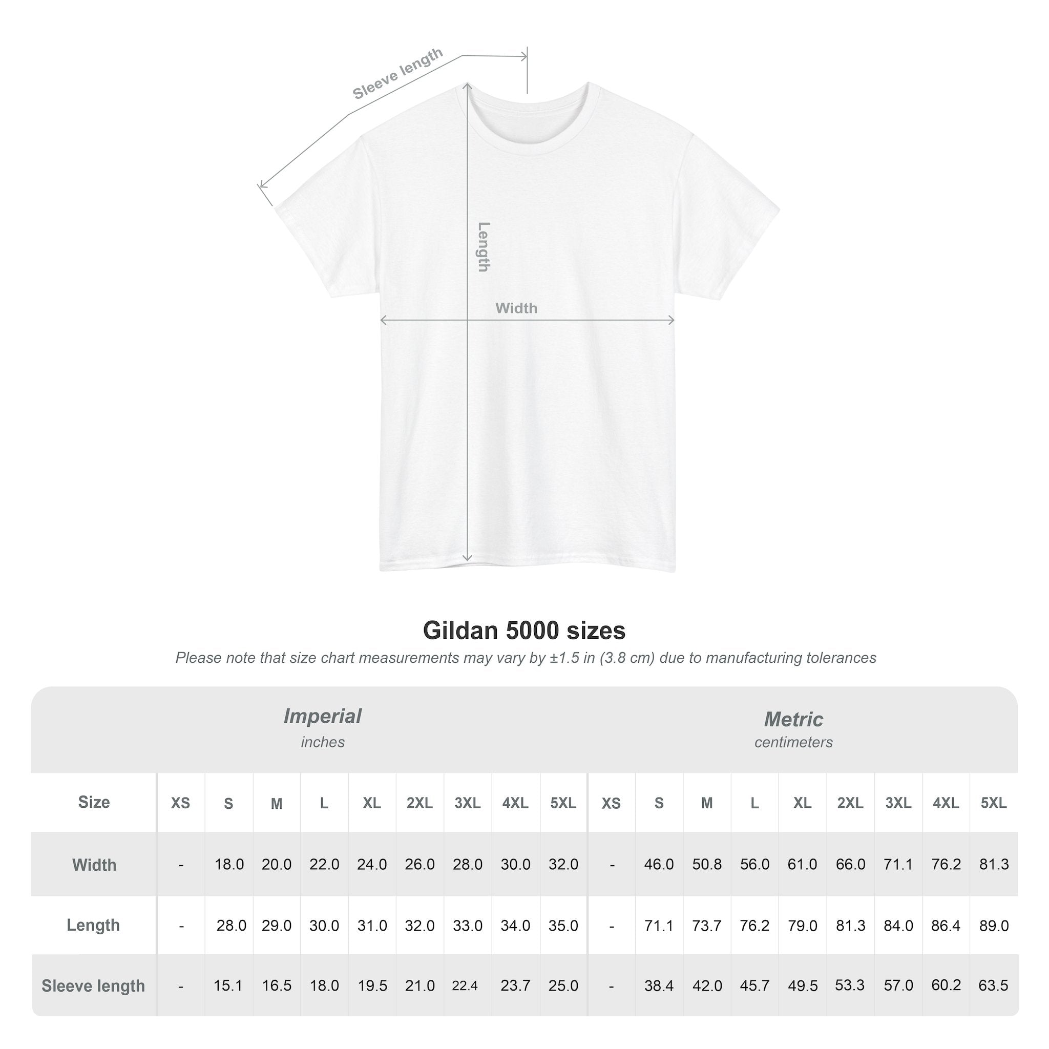 Heavy Cotton T-Shirt with free Canva custom designed logo front and back 