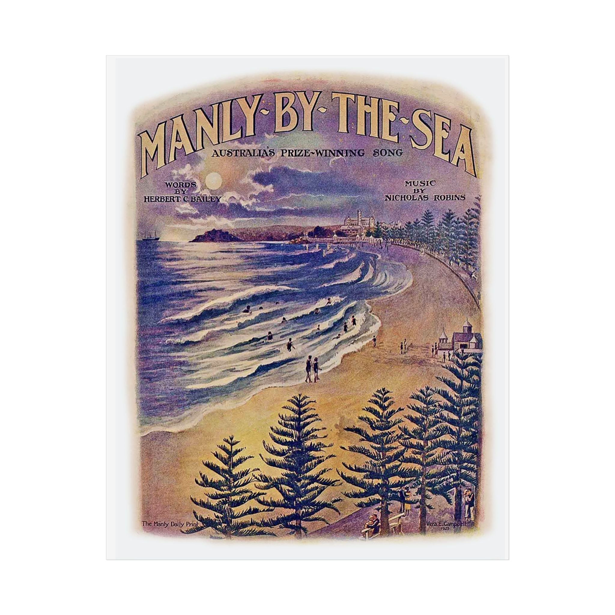 Vintage Poster Manly 1924