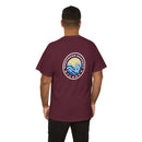 Heavy Cotton T-Shirt with free Canva custom designed logo front and back 