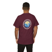 Heavy Cotton T-Shirt with free Canva custom designed logo front and back 