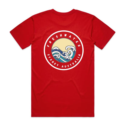 Freshwater Sydney Australia Double Logo Collection Comfy Cotton Tee - Lost Manly Shop