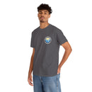 Heavy Cotton T-Shirt with free Canva custom designed logo front and back 