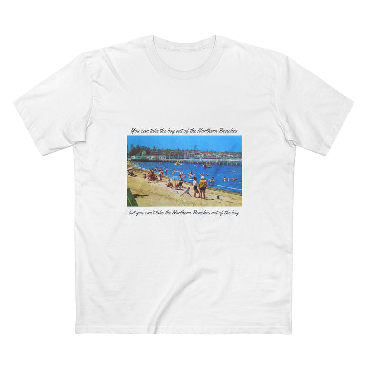 Vintage Style Graphic T-Shirt "You can take the boy out of the Northern Beaches, but..." 