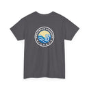 Heavy Cotton T-Shirt with free Canva custom designed logo front and back 