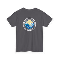 Heavy Cotton T-Shirt with free Canva custom designed logo front and back 