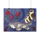 Australian Natives by Artist Kim's Dot Paintings Rolled Poster - Lost Manly Shop