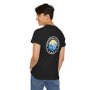 Heavy Cotton T-Shirt with free Canva custom designed logo front and back 