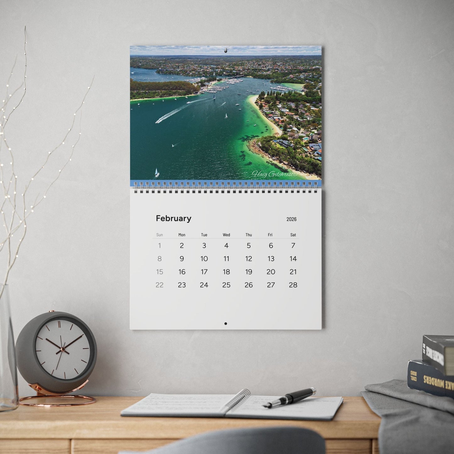 Magnificent Sydney Harbour Birdseye View Wall Calendar 2026 