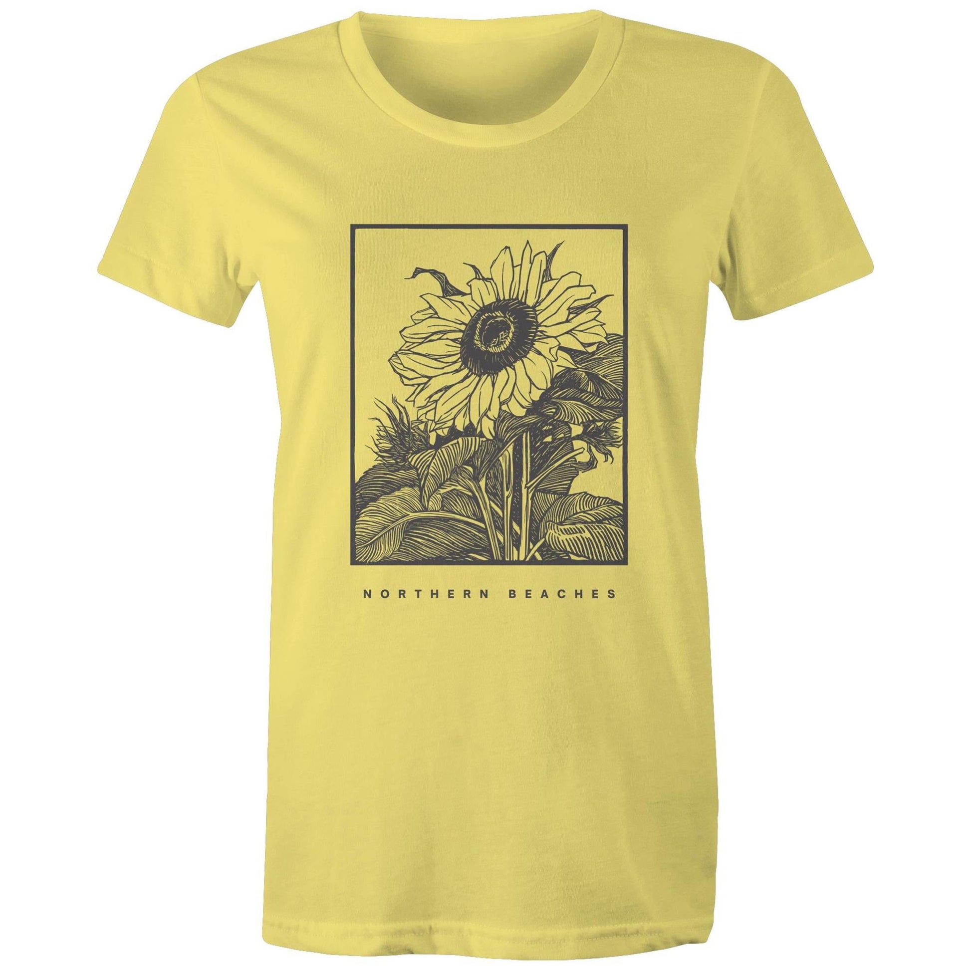 Women's Maple Tee Sunflower Northern Beaches Print 
