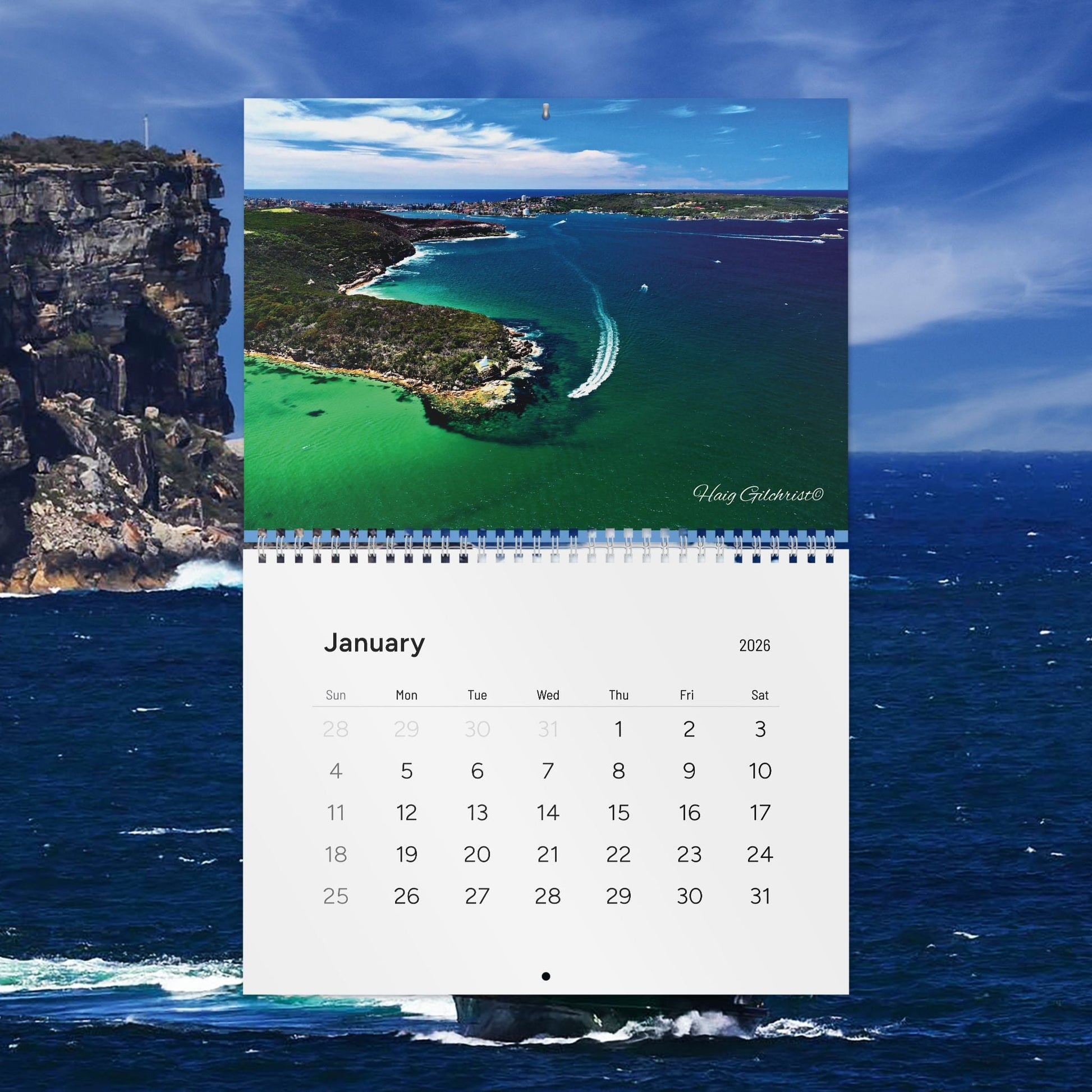Magnificent Sydney Harbour Birdseye View Wall Calendar 2026 