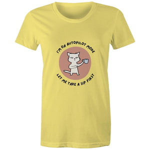 Maple Tee Need Coffee Logo Print 