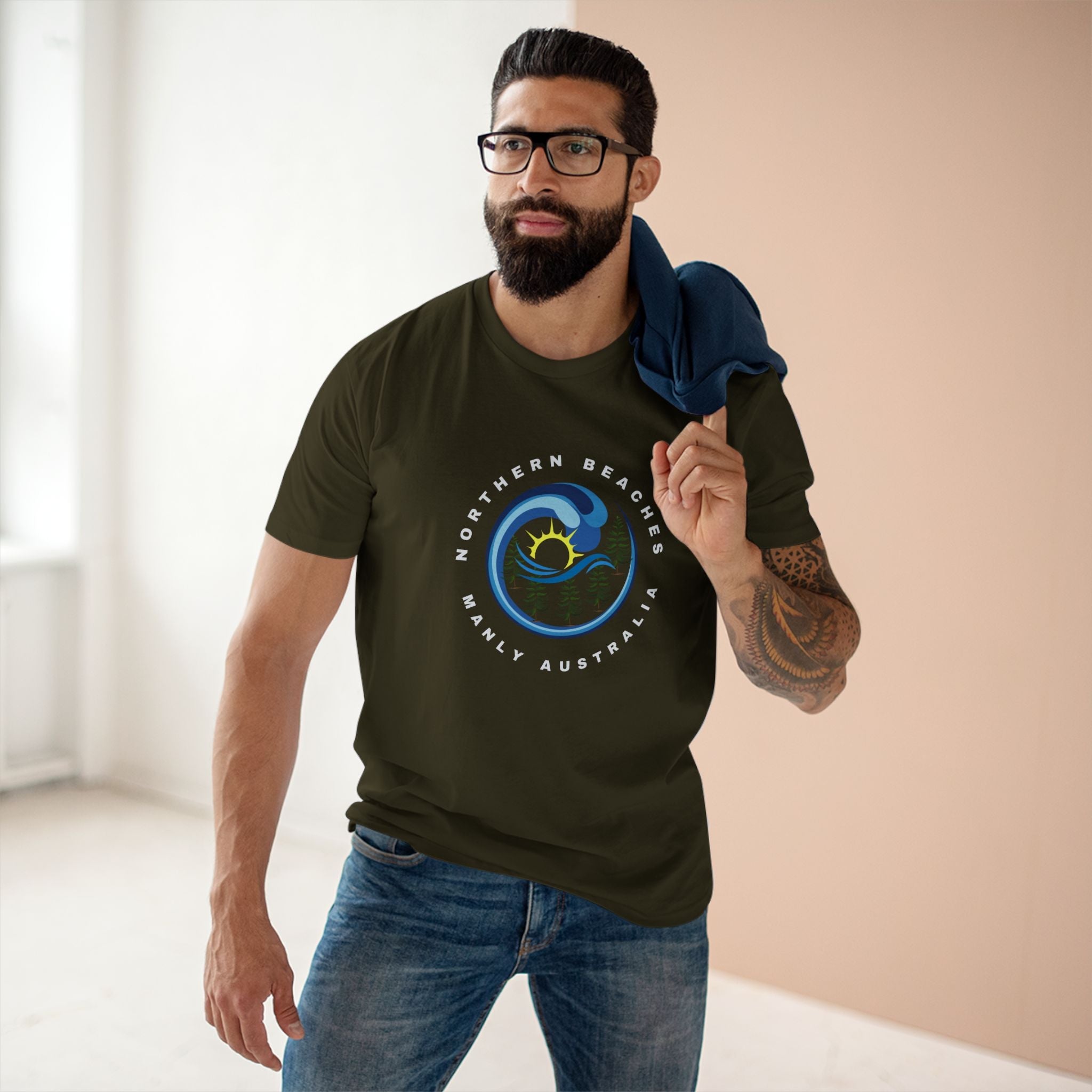 Manly Northern Beaches Sydney Australia Printed Logo T-Shirt Printify