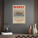Poster Print - Manly Seven Miles from Sydney a Thousand Miles from Care 1940s Ferry Travel Printify