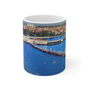 Coffee Mug - Manly Harbour Pool and Promenade at Manly Wharf 1955 - Lost Manly Shop