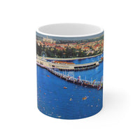 Coffee Mug - Manly Harbour Pool and Promenade at Manly Wharf 1955 Printify