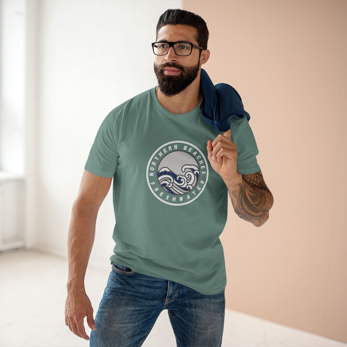 Northern Beaches 'Freshwater' Cotton Tee — Custom Logo Adult T-Shirt 