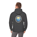 Hoodie with free Canva custom design logo front back Bondi bnb/Bilgola 