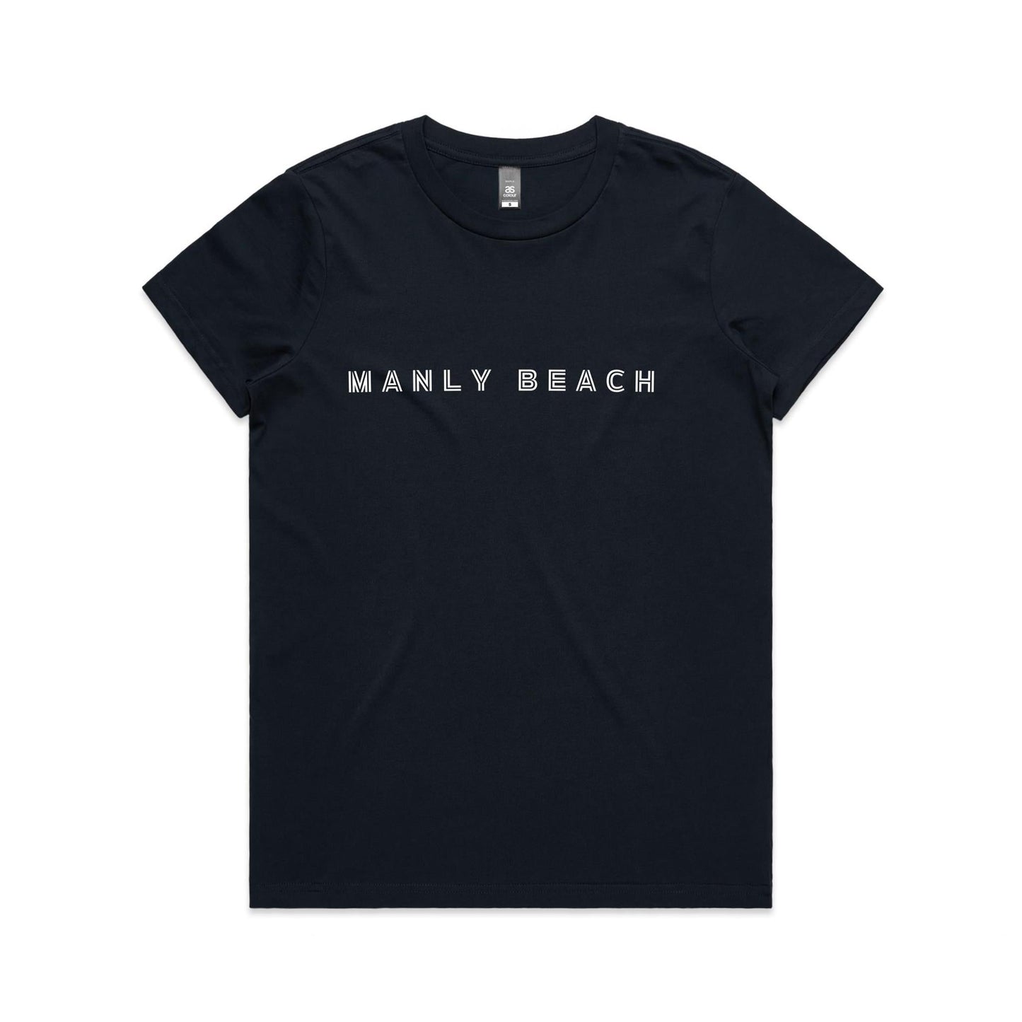 Manly Beach custom logo print on AS Colour Women's Maple Tee 