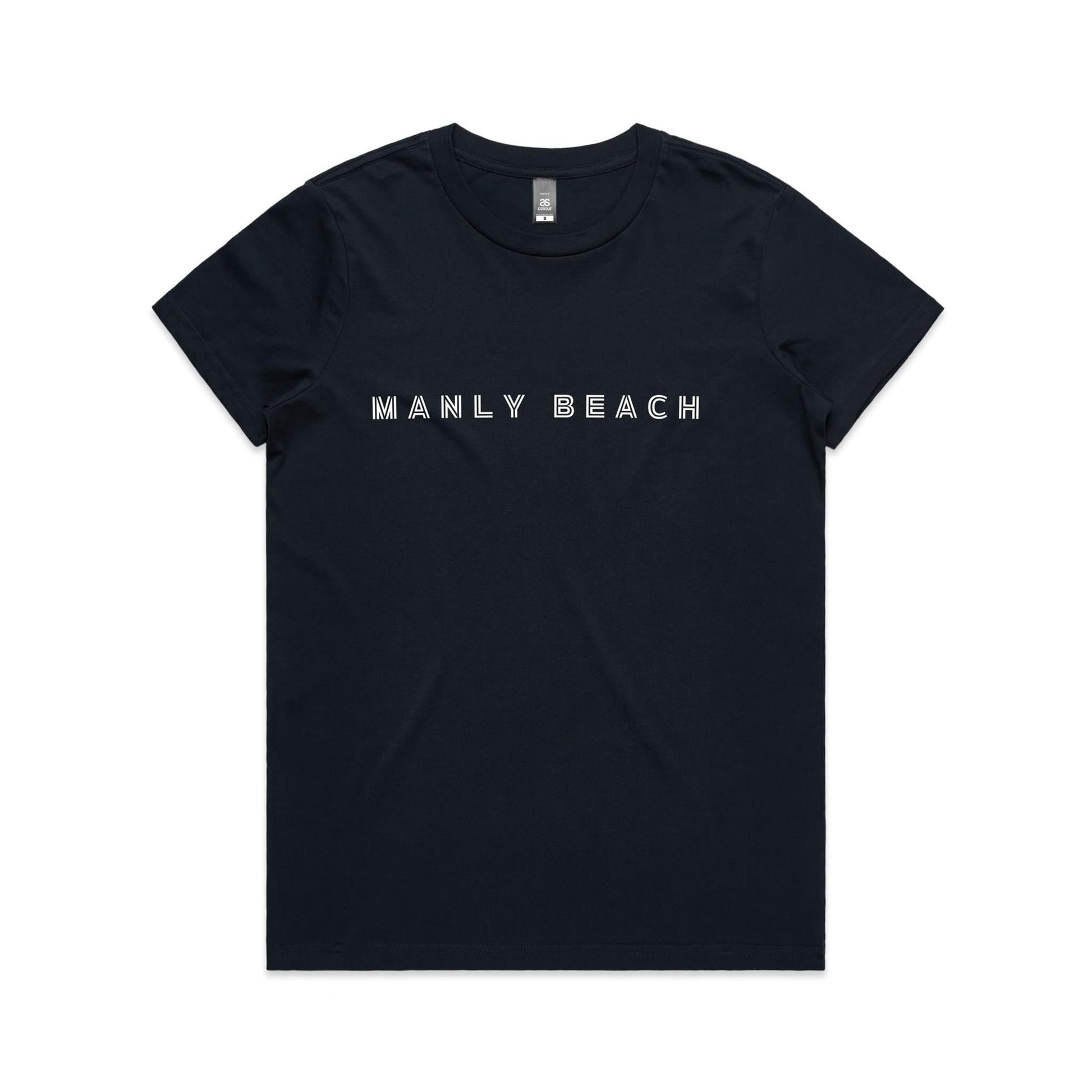 Manly Beach custom logo print on AS Colour Women's Maple Tee 