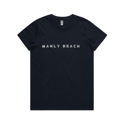 Manly Beach custom logo print on AS Colour Women's Maple Tee 