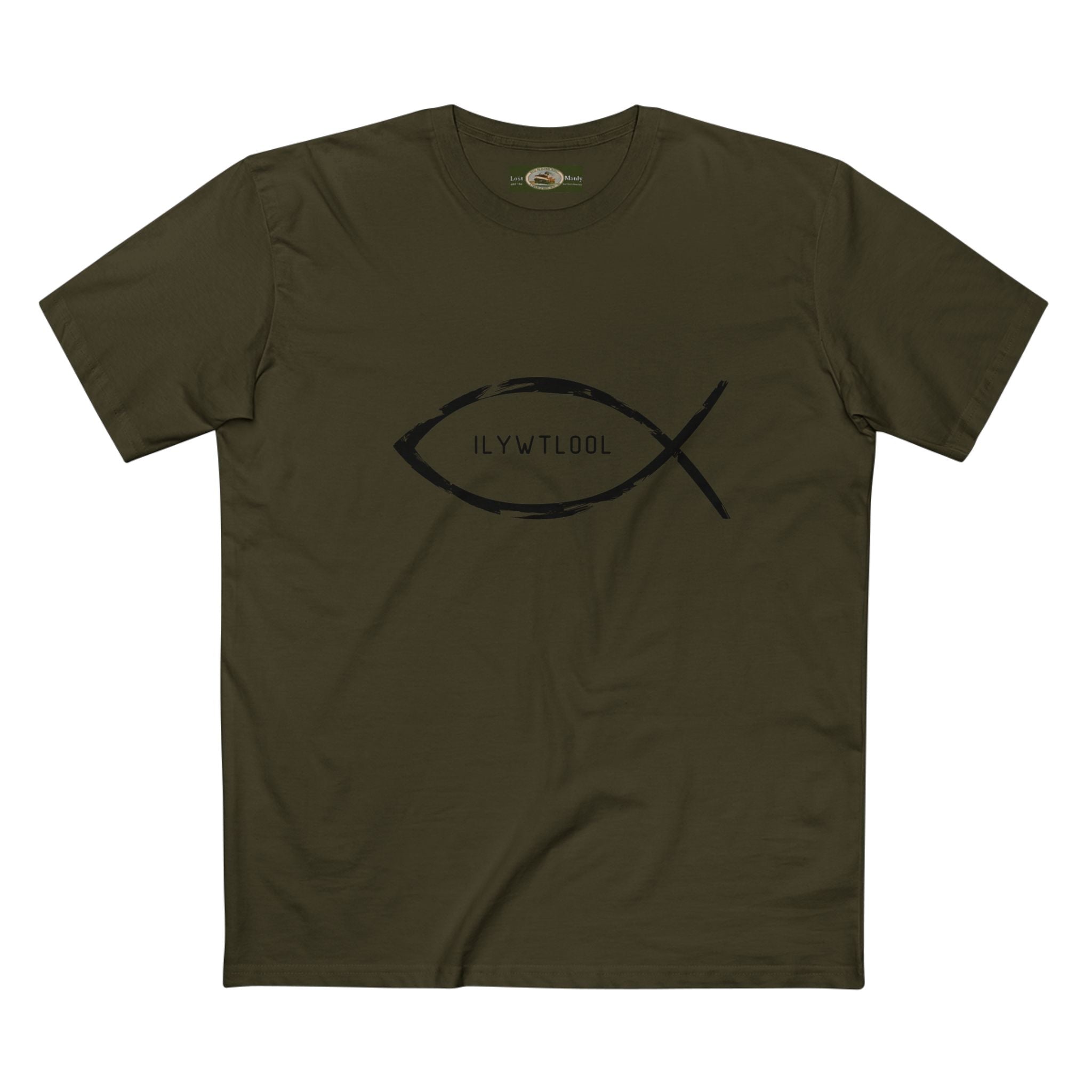 Christian Fish Acronym Adult Tee Printify