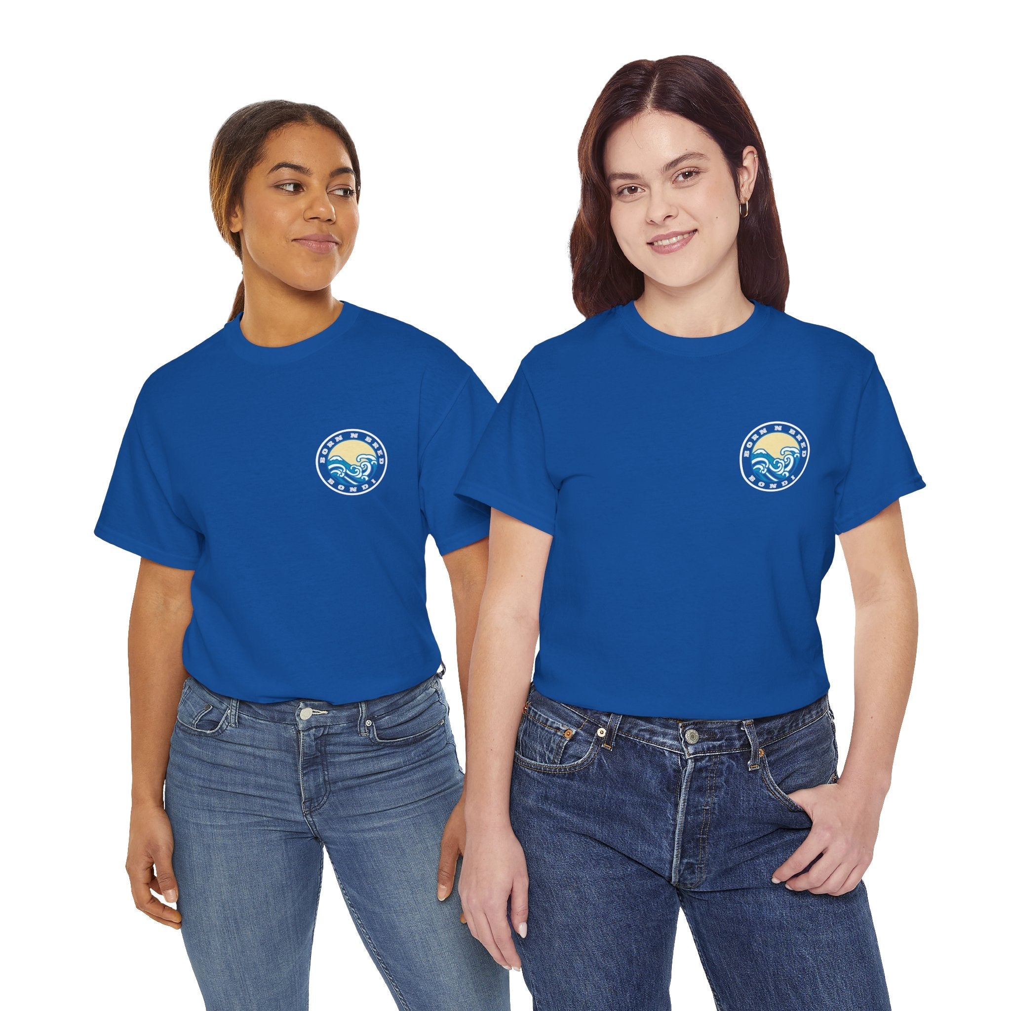Heavy Cotton T-Shirt with free Canva custom designed logo front and back 