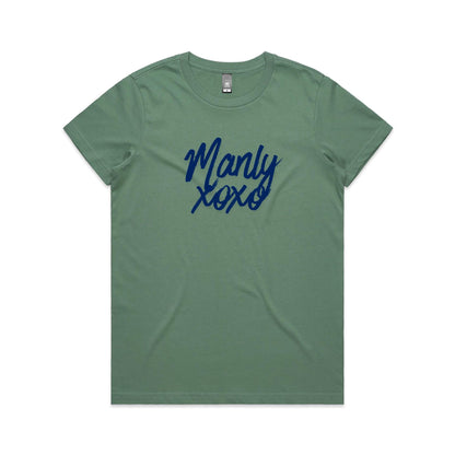 Lost Manly Manly xoxo Custom Logo Manly xoxo Edition AS Colour Women's Maple Tee