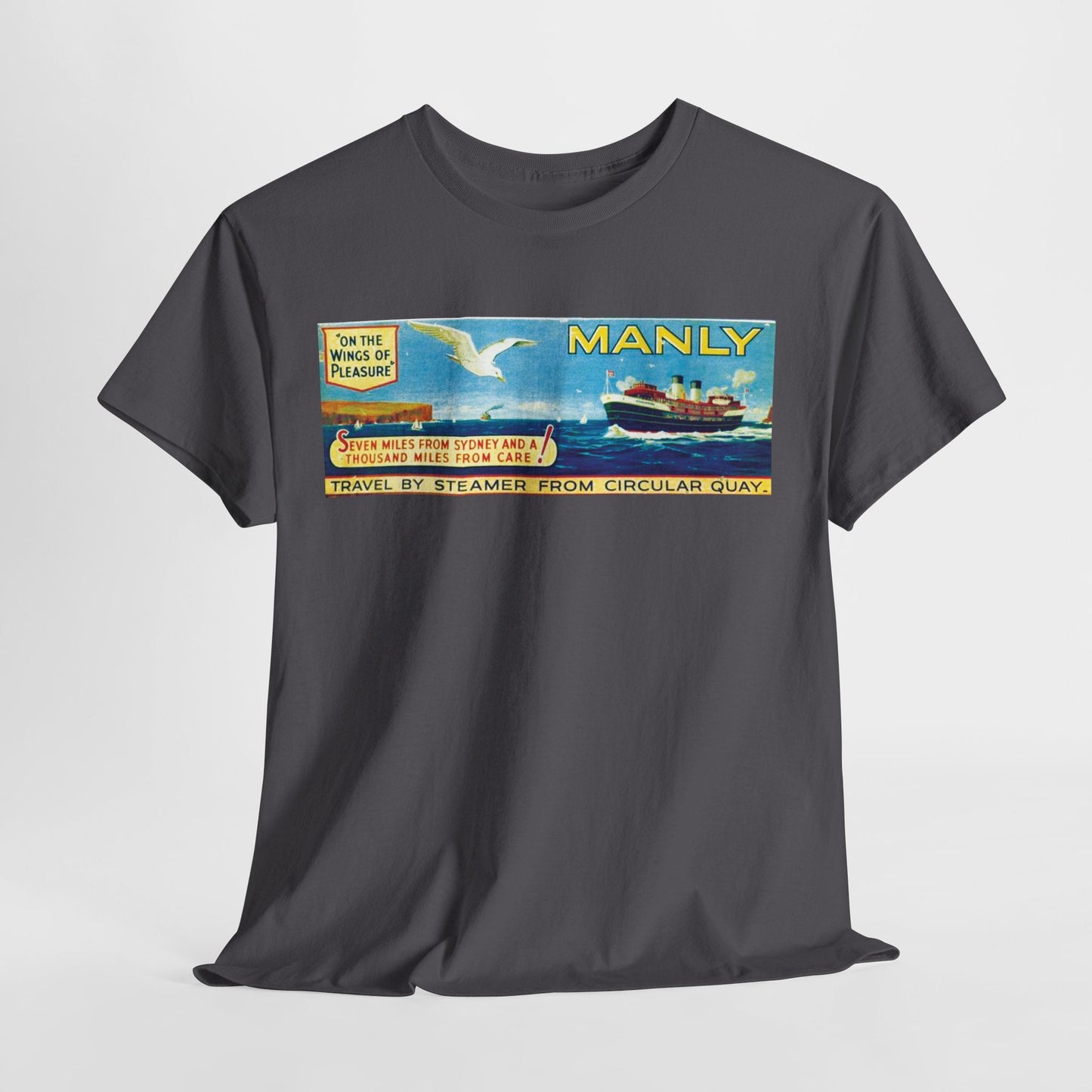 Vintage Travel Tee - Retro South Steyne Ferry Poster T-Shirt 
