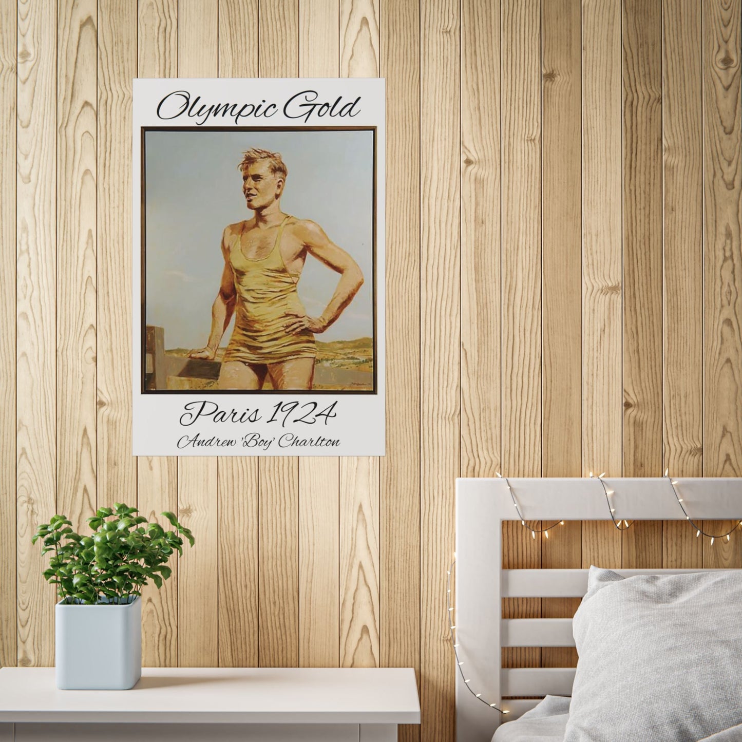 Lost Manly Customised Posters - Olympic Gold Paris 1924 Olympics Andrew "Boy" Charlton, brings home Olympic Gold to Manly 