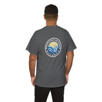 Heavy Cotton T-Shirt with free Canva custom designed logo front and back 