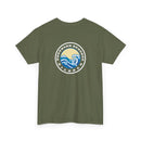 Heavy Cotton T-Shirt with free Canva custom designed logo front and back 