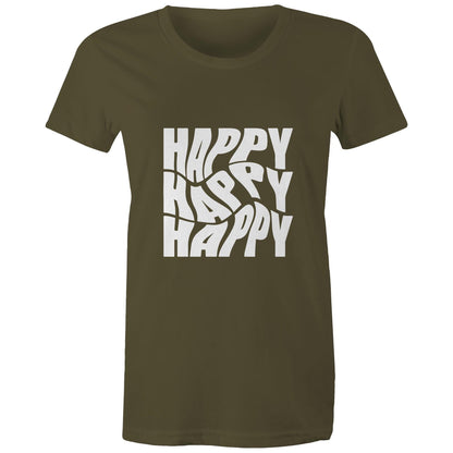 Women's Maple Tee Happy 