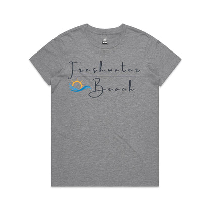 Lost Manly Custom Freshwater Beach Logo Limited Edition AS Colour Women's Maple Tee