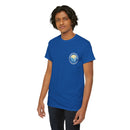 Heavy Cotton T-Shirt with free Canva custom designed logo front and back 