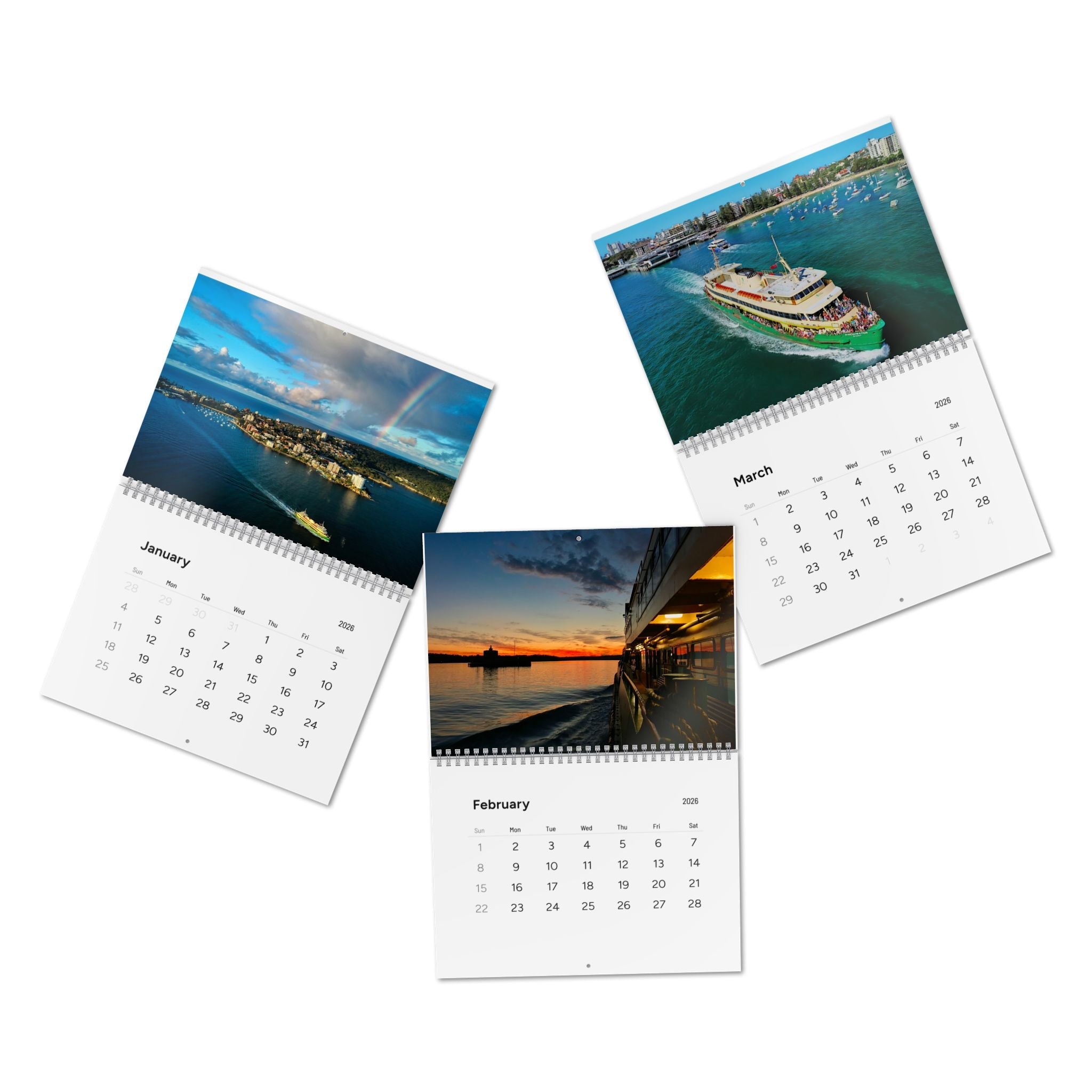 On the Manly Ferries Standard Wall Calendar 2026 Haig Gilchrist Photography 