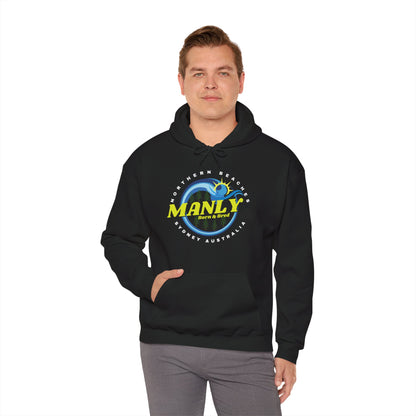 Lost Manly custom logo Manly Beach Surf Hoodie – Sydney Australia Vintage Surf Crest Hoodie - Lost Manly Shop