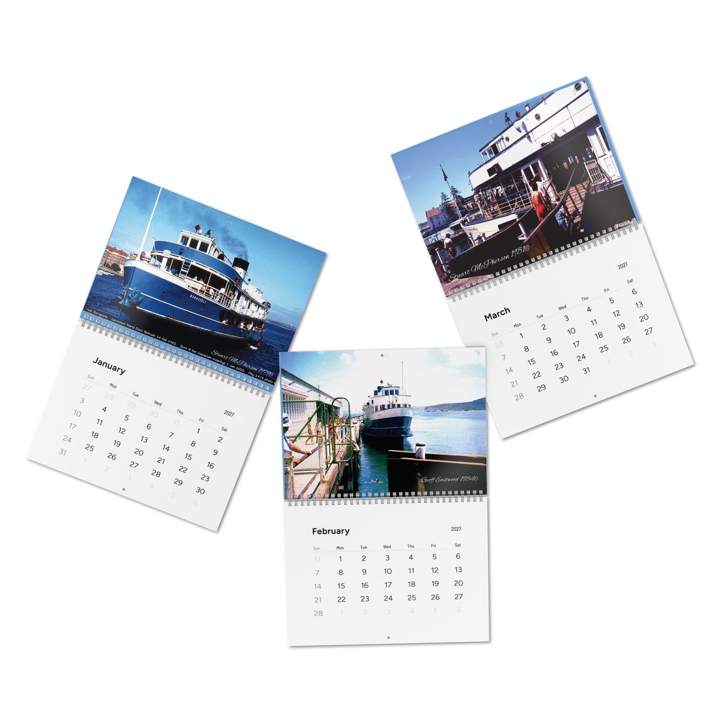 Manly Ferries Journey Through Time 2027 Wall Calendar - Lost Manly Shop