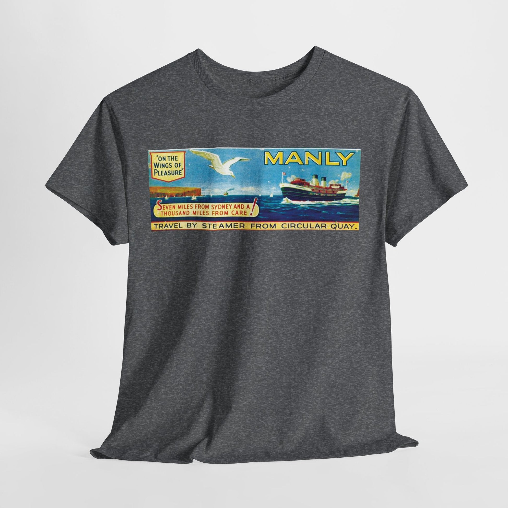 Vintage Travel Tee - Retro South Steyne Ferry Poster T-Shirt 
