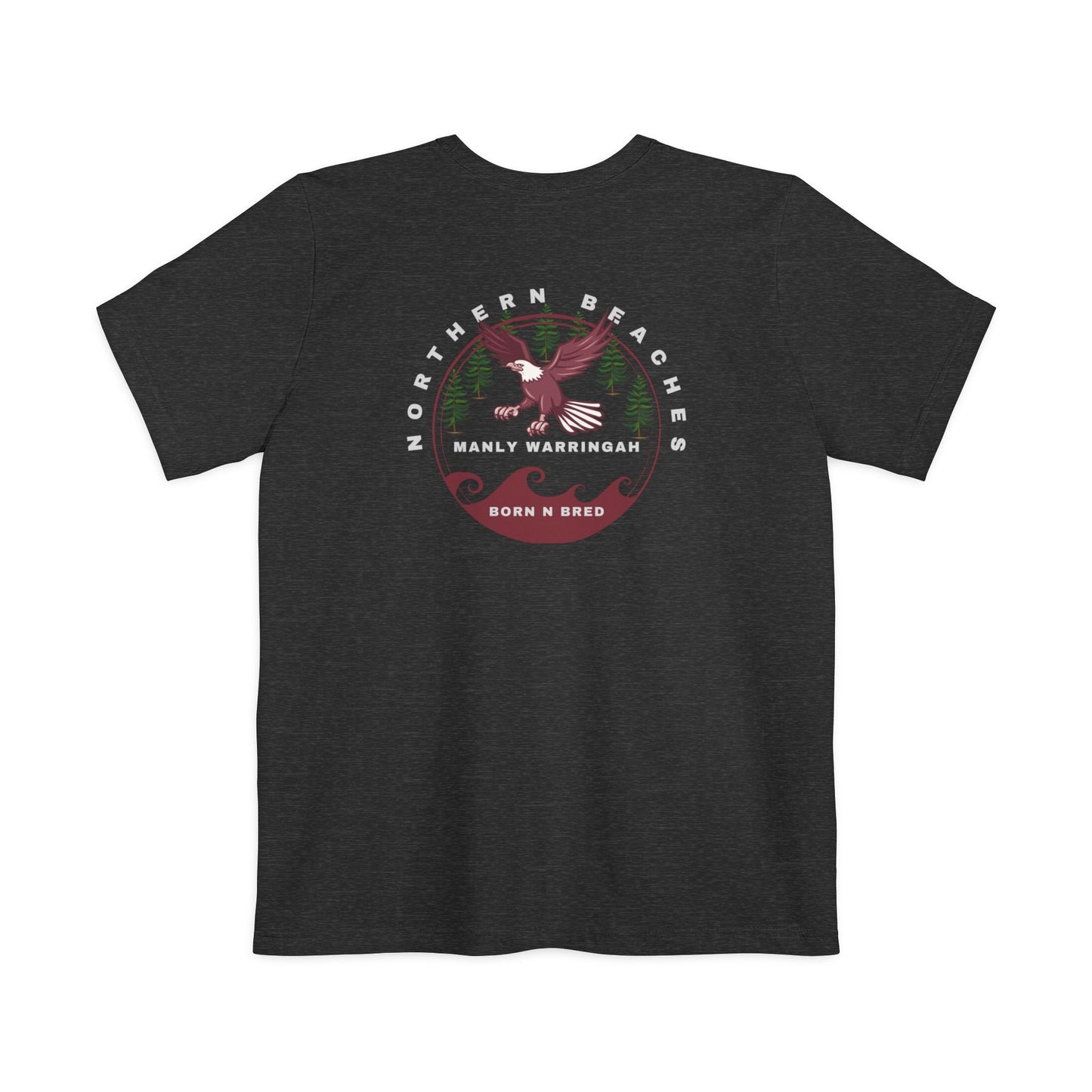 Manly Warringah Born n Bred Unisex Pocket T-shirt Printify