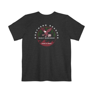 Manly Warringah Born n Bred Unisex Pocket T-shirt Printify