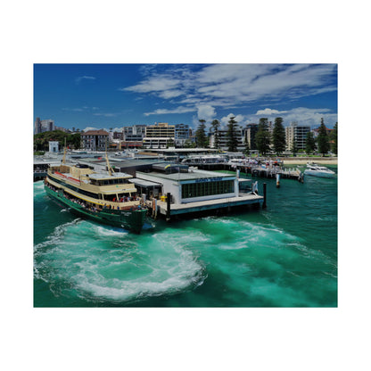 MV Collaroy at Manly Wharf Photography by Haig Gilchrist -  Ferry Harbour Poster — Coastal Travel Wall Art