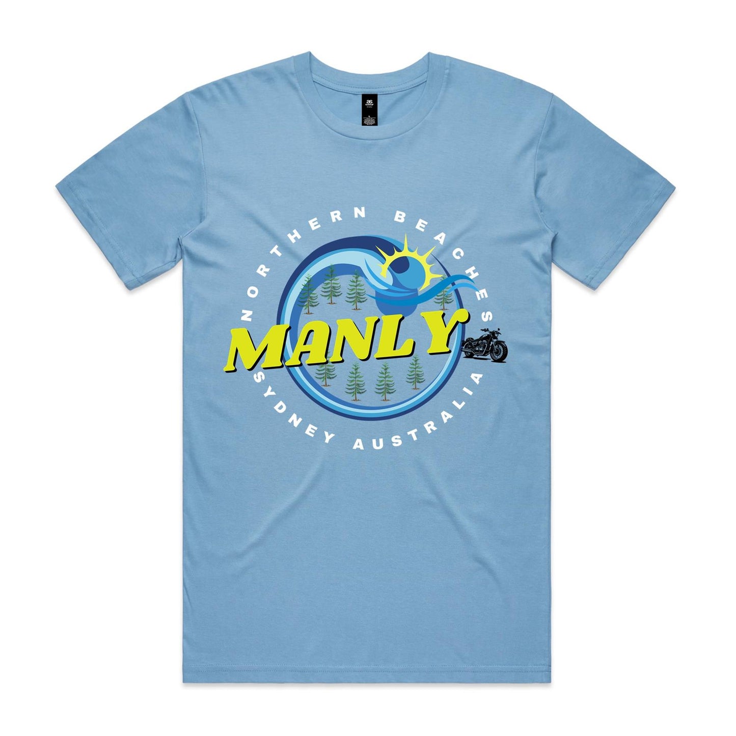 Lost Manly custom logo edition The Manly Barry AS Colour Tee - Lost Manly Shop