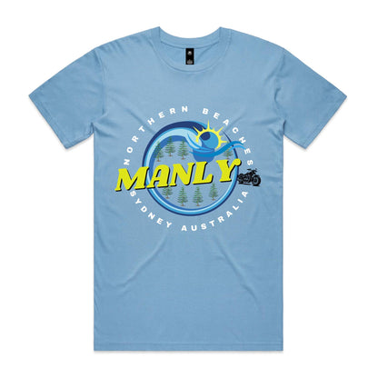 Lost Manly custom logo edition The Manly Barry AS Colour Tee - Lost Manly Shop