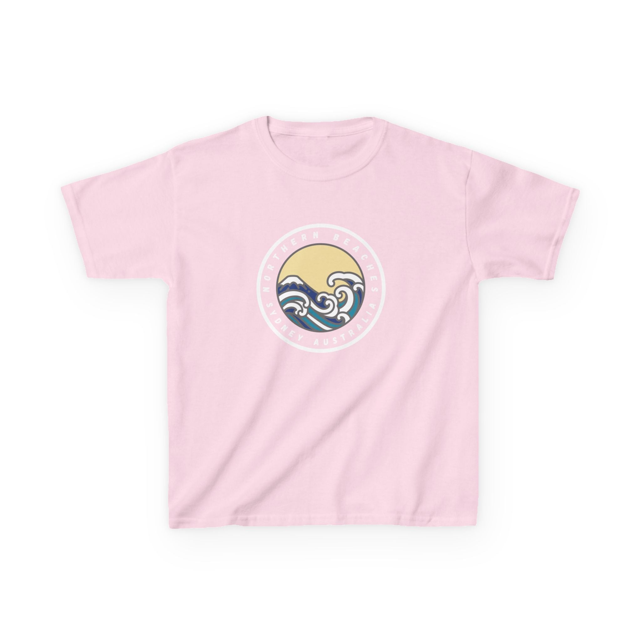Ocean Wave Kids Cotton Tee – Northern Beaches logo 