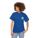 Heavy Cotton T-Shirt with free Canva custom designed logo front and back 