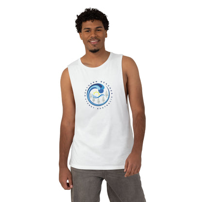 Lost Manly custom logo edition Ocean Wave Sunrise Tank — Coastal Surf Graphic Tank Top - Lost Manly Shop