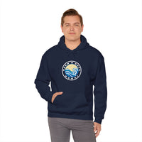 Hoodie with free Canva custom design logo front back Bondi bnb/Bilgola 