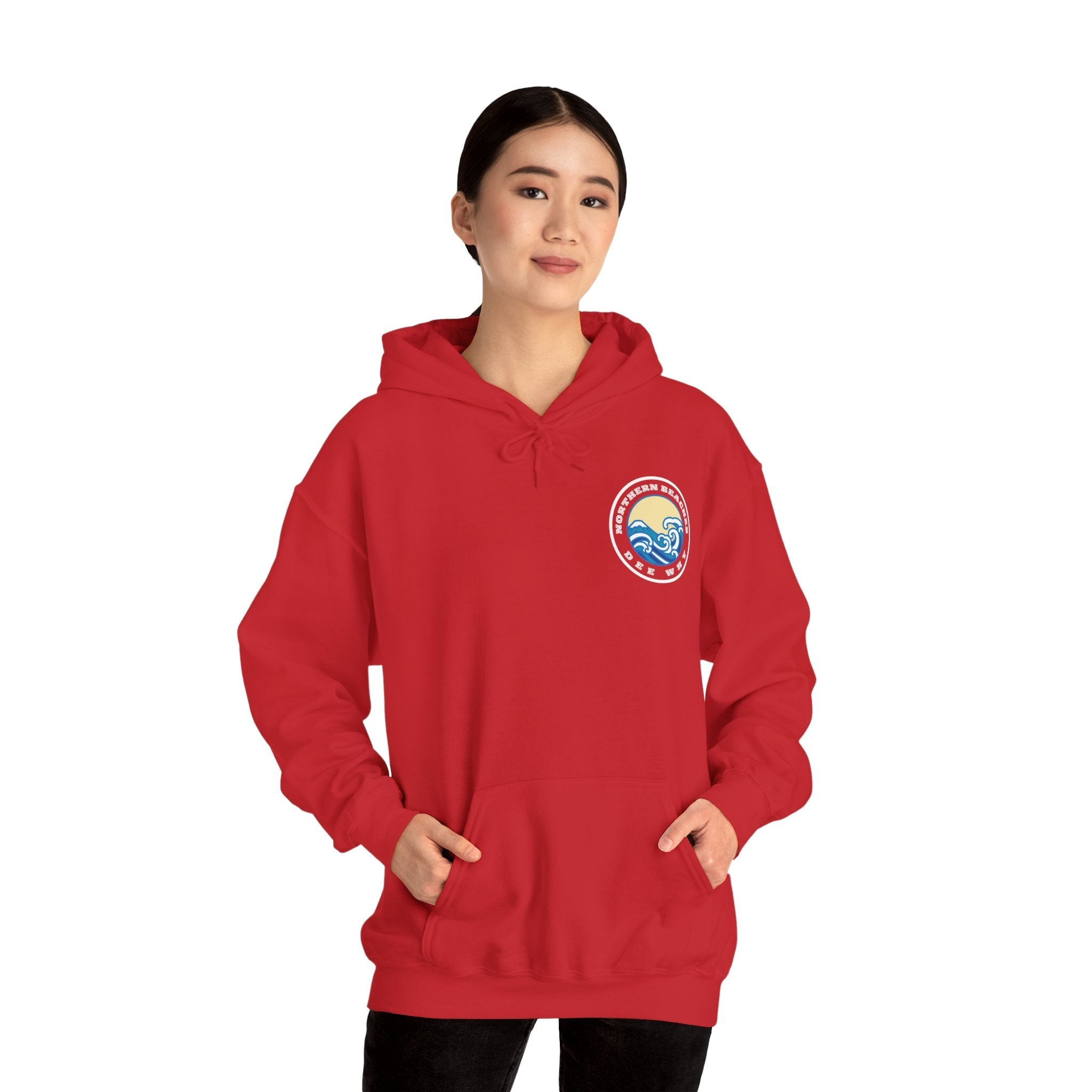 Hoodie custom logo front back Northern Beaches Dee Why 