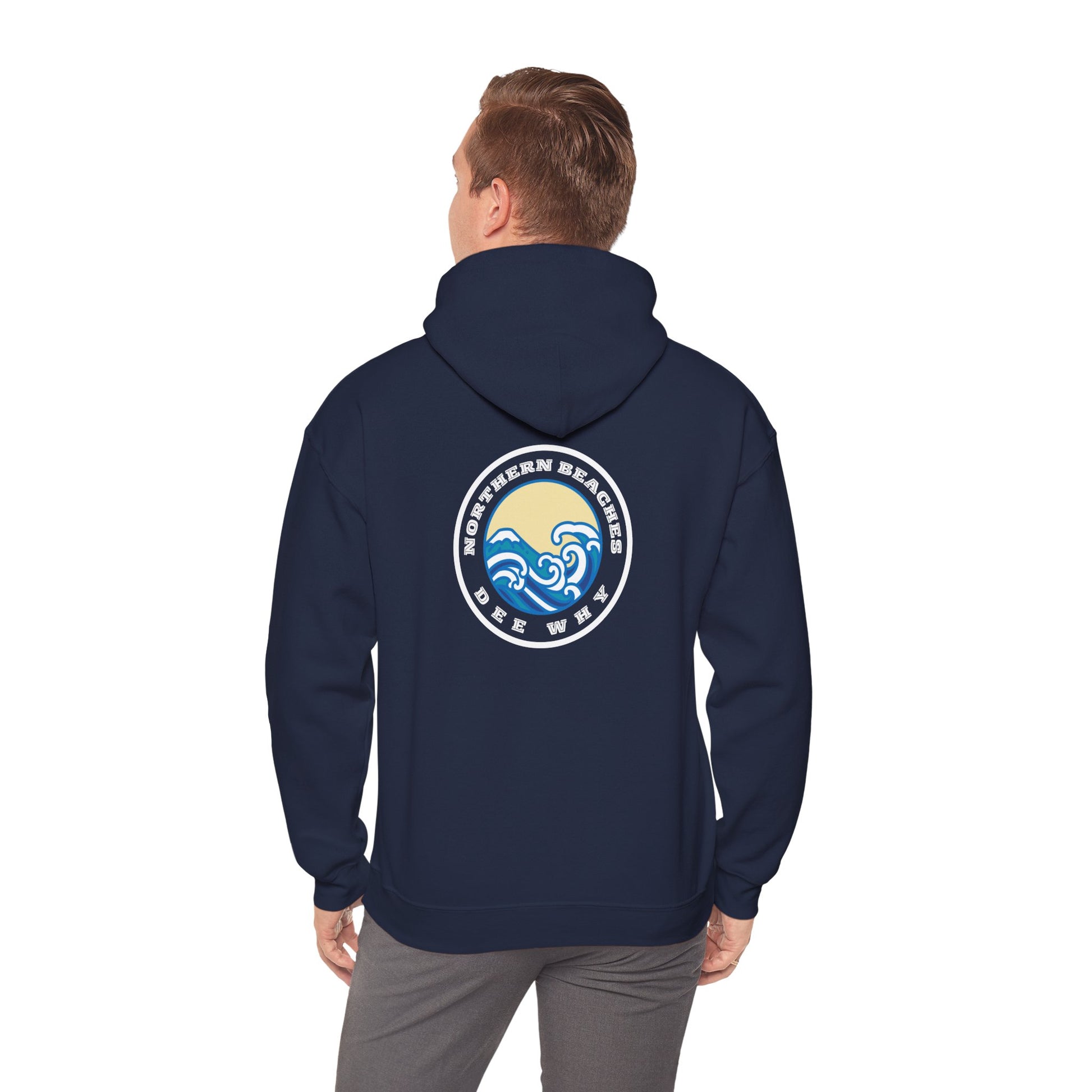 Lost Manly custom Northern Beaches Dee Why front and back logo edition Hoodie - Lost Manly Shop