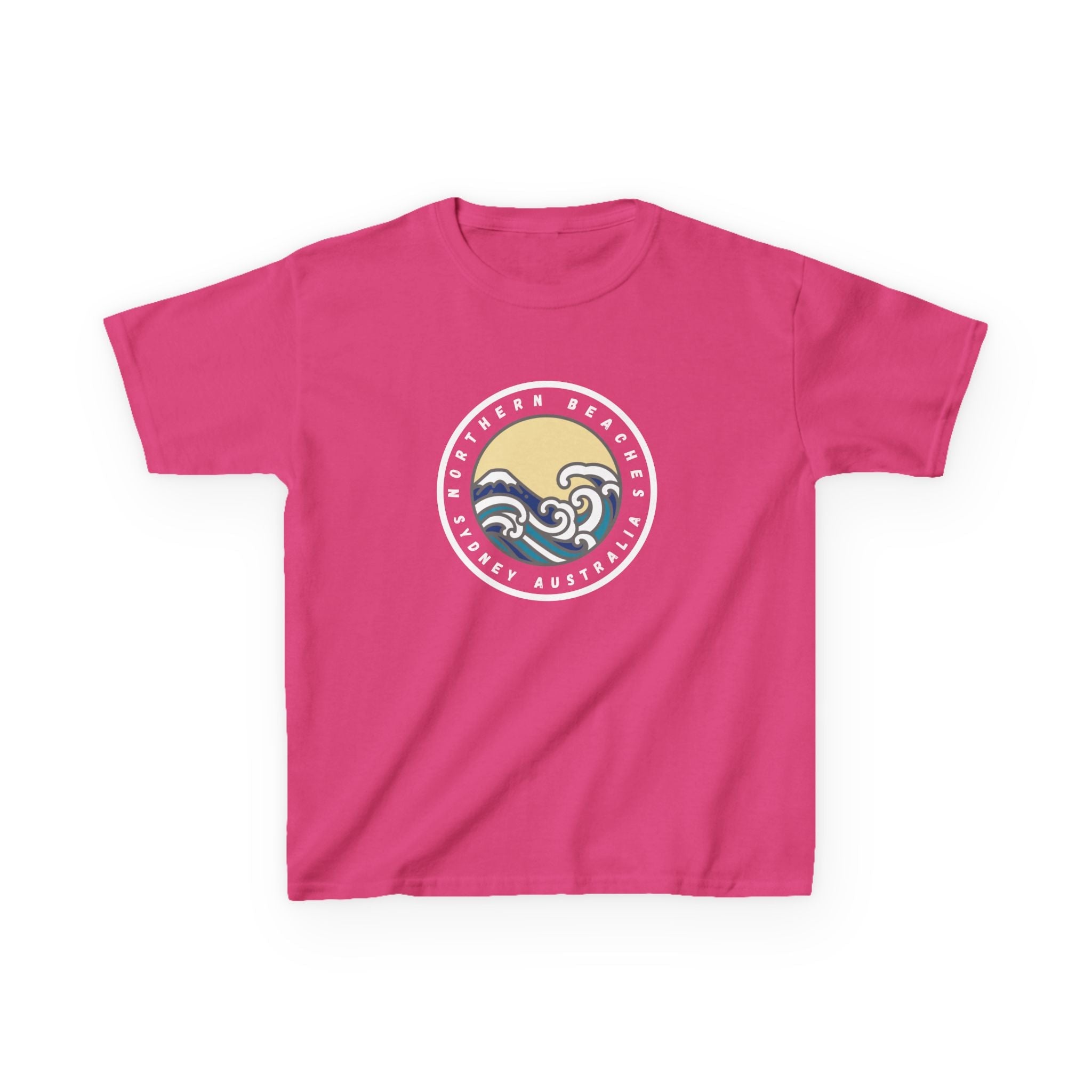 Ocean Wave Kids Cotton Tee – Northern Beaches logo 